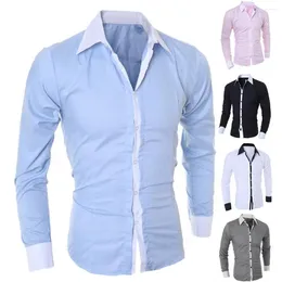 Sukienki dla męskich koszule męskie paski długie rękawy Szczupły biały społeczny swobodny ubrania męskie Biznes Camisa Masculina Chiled Shirt