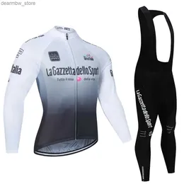 Велосипедные наборы Джерси 2024 Осенний тур De Italy DiTalia Bike Sports Jersey Men Men Cycling Clothing Set Long Seve Jerseys MTB Beatchab Bicyc Wear L48