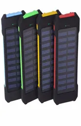 Solar Power Bank Charger 20000 мАч со светодиодной индикативной батареей портативной наружной зарядки с двойной головкой USB Зарядка мобильный телефон PowerBank6161409