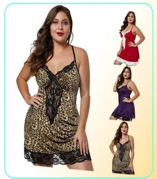 Sexy Vneck Women Lingerie Night Dress Dress sem mangas damas camisola de cetim plus size xl5xl renda de dormir lingeries de roupas de noite11552547