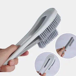 2-in-1 Sneaker Cleaner Pinsel Neue effiziente graue Reinigung PP Schuhwaschpinsel Hausreinigungswerkzeug