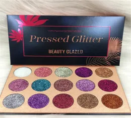 Qualität auf serienmäßige glasierte Glitzer Lidschatten Palette 15 Farben Lidschattenpalette Make -up Ultra Shimmer Face Cosmetics MA7757671