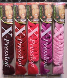 Xpression Placing Hair Syntetyczny splot włosów Jumbo Braids Ultra Braids Bulks Extension Cheveux 82 -calowe szydełkowe włosy 165 gramów singl2064046