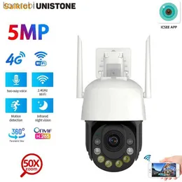 PTZ CAMERAS SAIKIOT PTZ WIFI ICSEE 카메라 5MP 50X ZOOM 4G 지능형 PTZ 카메라 자동 추적 CCTV 보안 모니터링 시스템 4G SIM PTZ 카메라 C240412