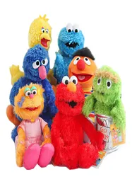 Cartoon Anime Sesame Street Elmo Cookie Grover Zoe Ernie Big Bird Weihnachtsgeburtstagsfeier ausgestopfte Plüschspielzeuggeschenke für Kinder LJ20085489214