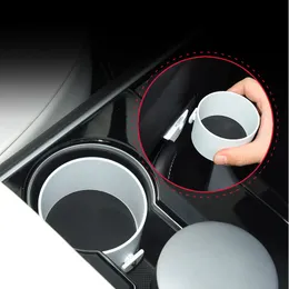 Adattatore del supporto per tazza Tesla Modello 3 Tesla Modello Y Accessori per auto Porta Porta Bottiglie Organizzatore di espansioni con sottobicchieri in silicone