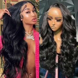 360 Body Wave Lace شعر مستعار بشعرية بشرية البرازيلية REMY 30 36 بوصة موجة المياه 13x4/13x6