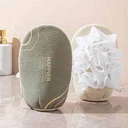 Toalha de banho de lavatadora de flor de lavadora de banheiros de dupla face com dupla face com fechamento elástico para esponja de banho de limpeza profunda para mulheres