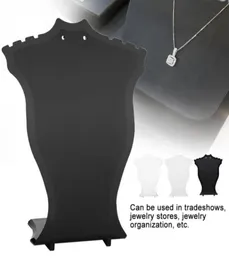 Exibição de jóias stand stand pingente colar cadeia breol bust stand stand rack preto branco transparent8344266