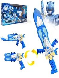 Three Mode Mini Force Transformation Sword Toys with Sound and Light Action Figures Miniforce x Chimpormation Gun Gun Toy240K58003665500