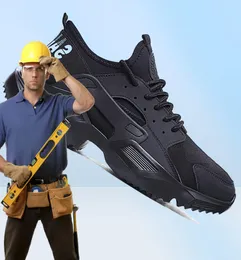 Men039s Fashion Safety Shoess Work Shoes steam Steel Toe Work Boots Безопасность легкая неразрушимая обувь F254725962