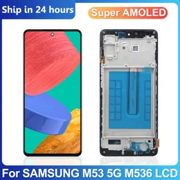 6.7 "Samsung Galaxy用のAMOLED M53 M536 M536B LCDディスプレイタッチスクリーンSamsung M53 5G LCDのデジタイザーアセンブリ交換