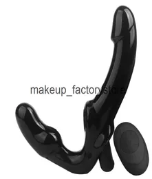 Массаж беспроводной дистанционный лесбиянок Gspot Clit Vibrator Dildo Взрослые секс -игрушки без бретелек для пар двойной головы Vibrat1787865