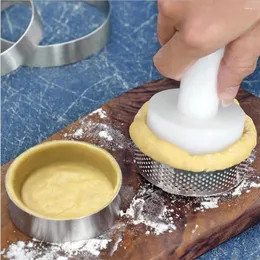 Ferramentas de cozinha de cozinha de modelagem de pastelaria de plástico de molde de molde para molde pressione tortinha bolo empurrador de bolo de violação