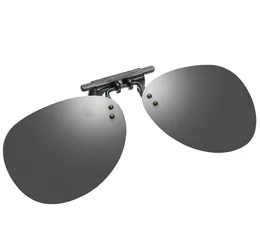 Модный клип на поляризованных солнцезащитных очках Мужчины Женские пилотные дневные ночные линзы.