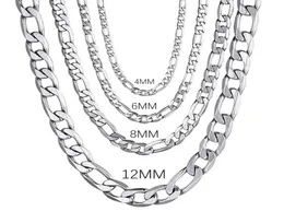 Catene men39s 925 argento sterling da 4mm6mm8mm12 mm collana a catena cubana da 1630 pollici per uomo femminile gioielli di moda di fascia alta 7590961