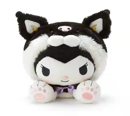 28cm 3Color Plush Toy Shiba Inu transformado em uma garota de boneca de cão de canela Kuromi dormindo com travesseiro312150477795