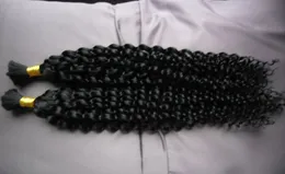 Mongolian Afro Kinky Curly no weft human hair bulk for braiding 100g Kinky Curly Mongolian Bulk Hair 1pcs Human Braiding Hair Bulk1716419