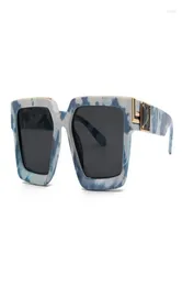 Солнцезащитные очки 2022 мода Cool Unique Blue Sky White Cloud Style Millionaires Design Design Sun Glasses9615567