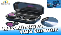 M12 bezprzewodowe słuchawki Bluetooth Inear Stereo Sport Gaming TWS EARBUDS z zestawem słuchawkowym z mikrofonem latarki dla iPhone'a 13 Pro Max SA7451975