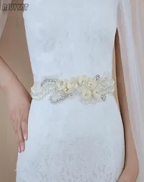 Wedding Sashes Fashion Rhinestone Belts Flowers And Pearl Bridal Sash Beaded Ribbon For Women Girl Party Dress Up2337159