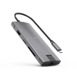 USB 허브 타입 C 허브 8in1 도킹 스테이션 6/8/9 포트 멀티 스플리터 어댑터 MacBook PC 컴퓨터 노트북 노트북 액세서리