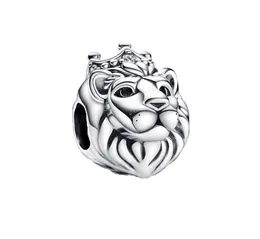 Regal Lion Charm 925 Серебряные серебряные моменты Животные для подходящих обаяния Pulseder