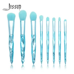 Shadow Jessup Make Up Smures 8pcs Glacier Blue Blush w proszku cień do powiek podkładowy pędzel ołówek plastikowy uchwyt plastikowy