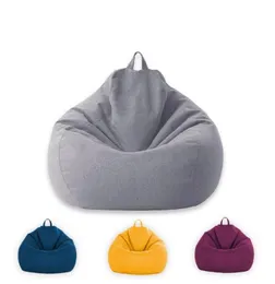 New Classic Bean Bag Sofa Chairs Cover Lazy Lounger Bean Bag Storage Chair Covers Solid Color Living Room3908291