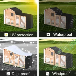 Rabbit Hutch Cover Dust Proof Moisture Resistant Cage Covers Pointed for TRIANGLE Crate Cover for Pets House Accessories