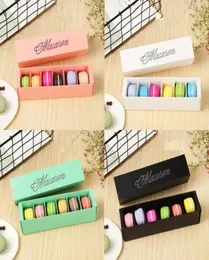 Macaron Box Cake Boxen hausgemachte Macaron Schokoladenboxen Biscuit Muffin Box Einzelhandelspapierverpackung 2055454cm Schwarzes Grün EEA47869685