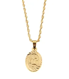 Gold Plated Oval Mohammed Allah Name Pendant Necklaces Islam Jewelry Arab Muslim Middle Eastern EID Ramadan Necklace2369892