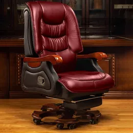 Läder Executive Ofice Chair Wheels Gaming PC Accent Recliner ofice Stol Design Nordic Sedia Da Ufficio Hemmöbler