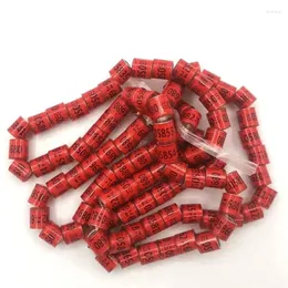 Altri uccelli forniscono piccione 50pcs in plastica multicolore opzionale con materiale del piede 8mm in alluminio 2024 numeri anello