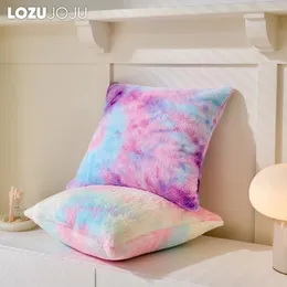 Travesseiro lozujojuju tie colorido design tingido tampa de pelúcia travesseiros de veludo safá de sofá de carro decorativo decorativo
