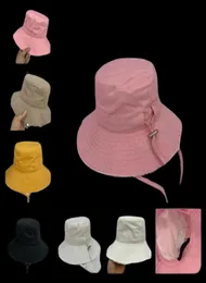 Kobieta szerokie Brim Bucket Hats 2022 Wiosna lato Nowe oddychane damskie dziewczęta le Bob Krichaut Fisherman Sun Hat Cap Big Brim UV Prot9417174