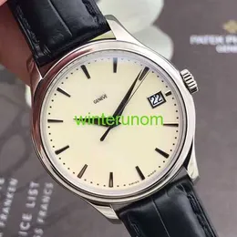 pp 럭셔리 시계 Pateksphilipes 시계 남성 클래식 시계 18K 화이트 골드 로즈 골드 데이트 빅 3 바늘 디스플레이 자동 기계식 시계 5227g HBHE