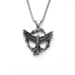 Chains The God Bird Phoenix Angel Pendant Stainless Steel Necklace