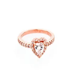 Rose gold heart rings fits for original style jewelry Sparkling Elevated Heart Ring 188421C022018246
