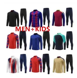 Ansu Fati Camisetas de Football Tracksuit Kit 24/25 Men and Kids Adult Boys Lewandowski F. de JongトレーニングスーツジャケットChandal Futbol Survetement