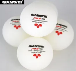 12 كرات Sanwei 3Star ABS 40 Pro 2018 New Table Tennis Ball ITTF تمت الموافقة عليها من مواد جديدة من البلاستيك Poling Pong Balls C1904150128408476108