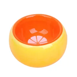 Anti-spill Hamster Food Bowl Fruit Color Ceramic Bowl Small Pet Animal Feeding Bowl Water Prevent Tipping
