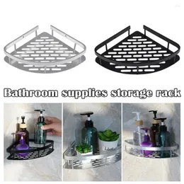 Kitchen Storage 1/2PCS Corner Shower Shelf With Self-adhesive Patches NO-Drilling Organizer Aluminum Rack Bathroom Accessories