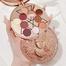 Shadow New 10 Cores Cores Planeio de maquiagem AllPursep Matte Shimmer Glitter Sheshadow com destaque contorno Bush Eye Face Cosmetics Conjunto