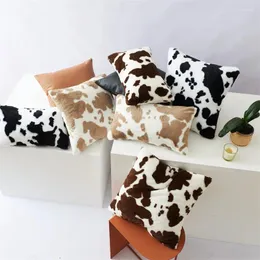 Travesseiro travesseiro de vaca de vaca travesseiro de pelúcia quente de inverno decoração de sala de estar capa de cama de 30x50cm lombares de travesseiros