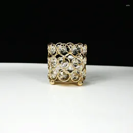 Mum Tutucular Altın Avrupa Şamdan Metal Kristal Tutucu Tealight Bar Malzemeleri Düğün Dekorasyonu
