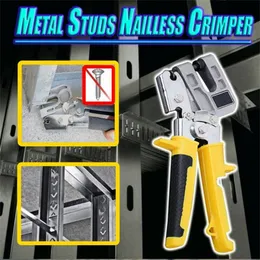 Metall Stud Crimper Aluminiumlegering Takstansningstång Getväggsverktyg för fästning av metall dubbelhandade költång