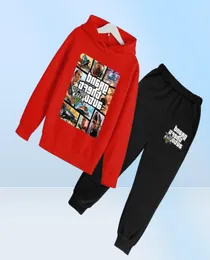 414y 2021 En Yeni Çocuklar Günlük Moda Giyim Oyunu GTA 5 HOODIES GTA Street Outwear Boys Hip Hop Takım Çocuk Sweatshirtpants G8056423