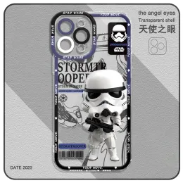 iPhone 15 11 14 Pro Max 13 12 Mini XR X XS 8 7 6 6S Plus Funda S-Star W-Wars Cool 용 Clear Phone Case