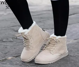 Stivali da neve da donna invernale stile di moda 2018 stivali da donna a colori solidi per scarpe da donna calda comode botas mujer st9033888673